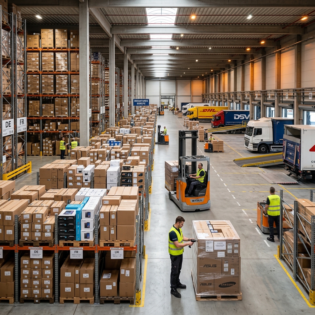 Warehouse filled with electronics